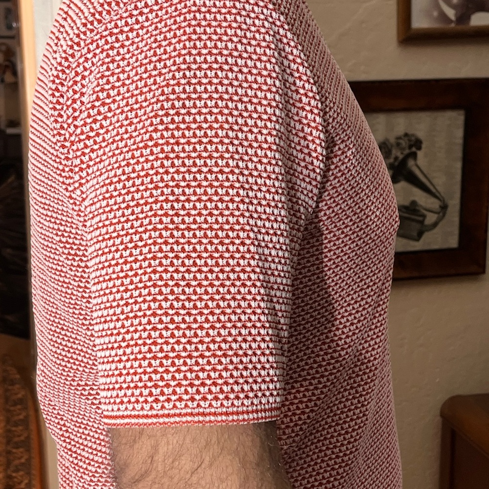 Red Patterned Men's Shirt - Picture 5 of 14